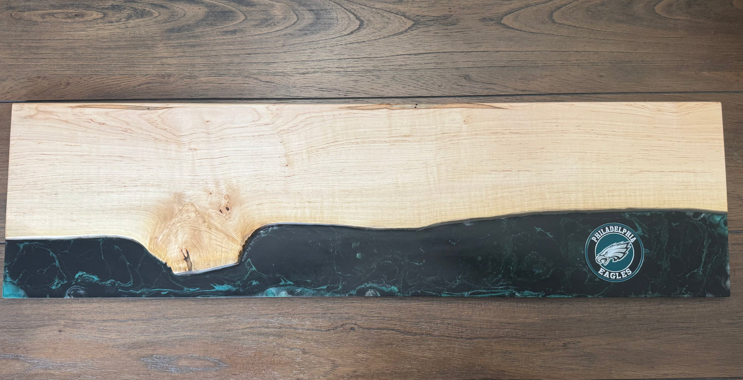 Philadelphia Eagles live edge/epoxy sign