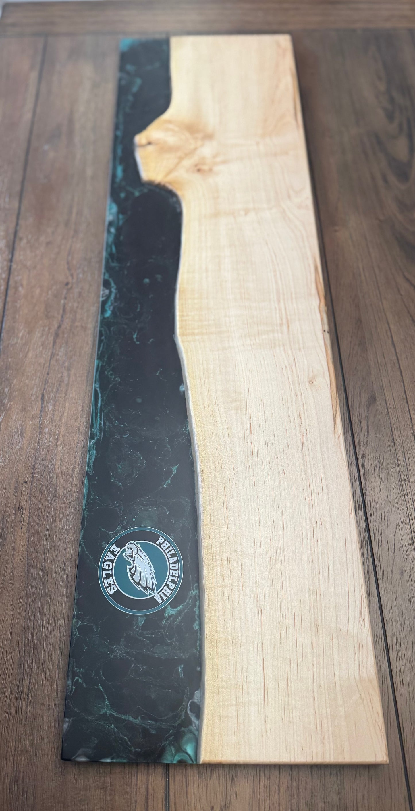 Philadelphia Eagles live edge/epoxy sign