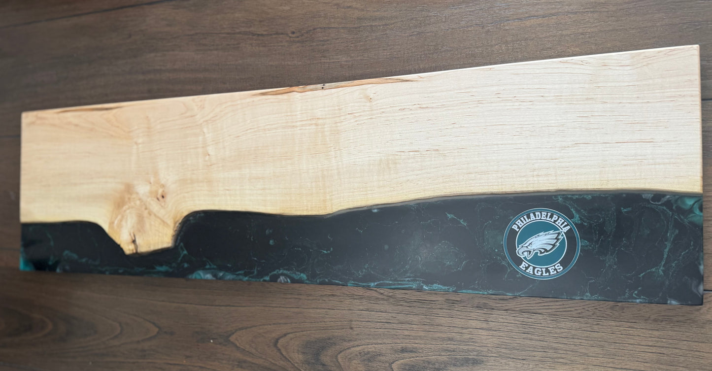Philadelphia Eagles live edge/epoxy sign