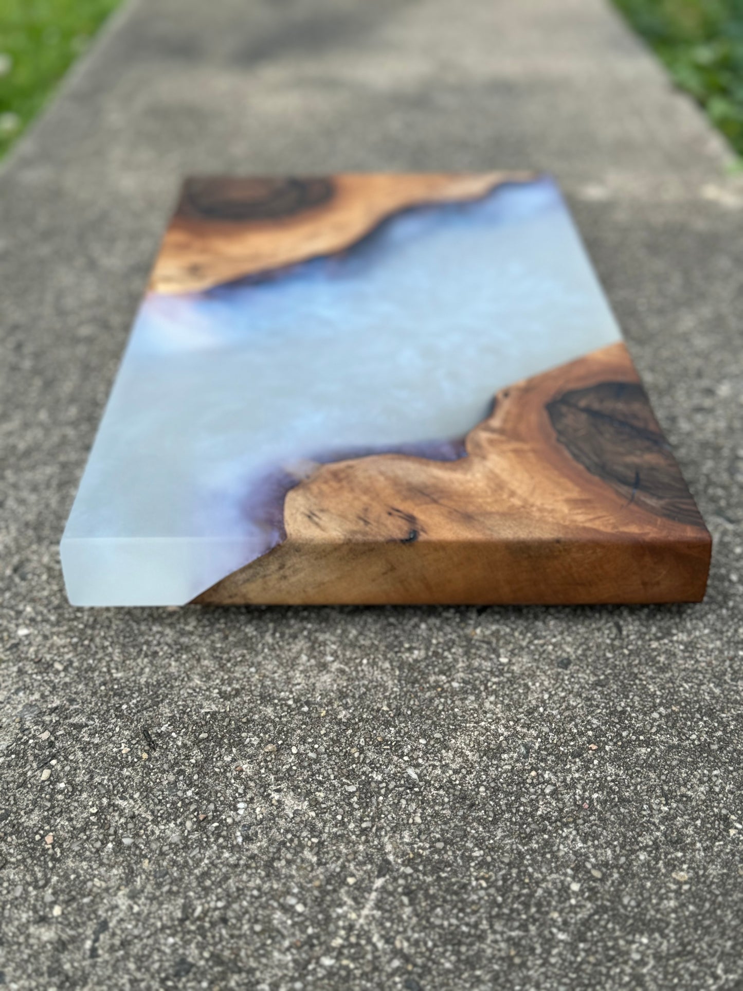 English Walnut & Epoxy Serving Tray