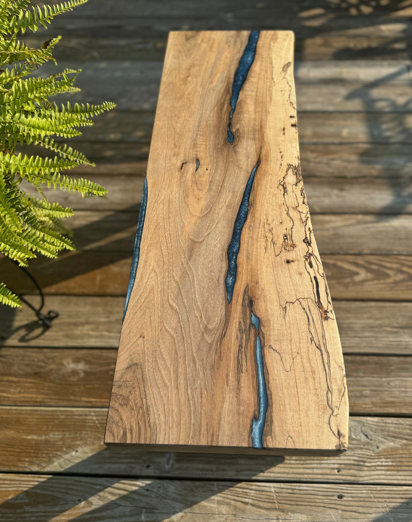 English Walnut Slab Bench