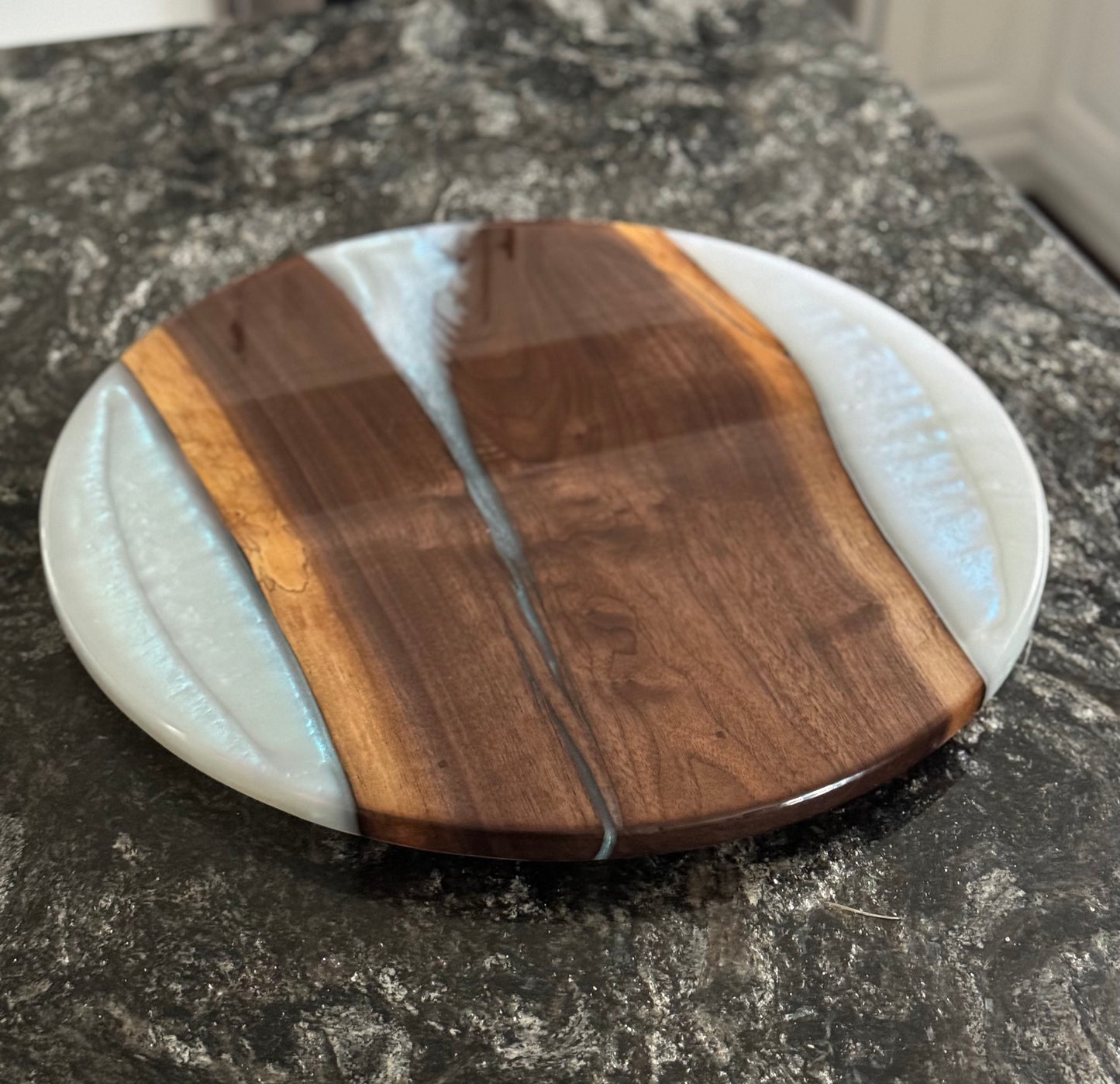 Black Walnut/ Epoxy Lazy Susan