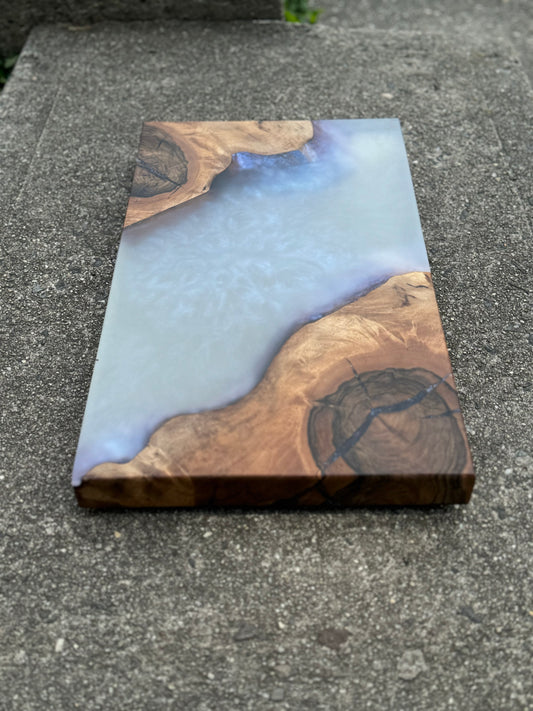 English Walnut & Epoxy Serving Tray