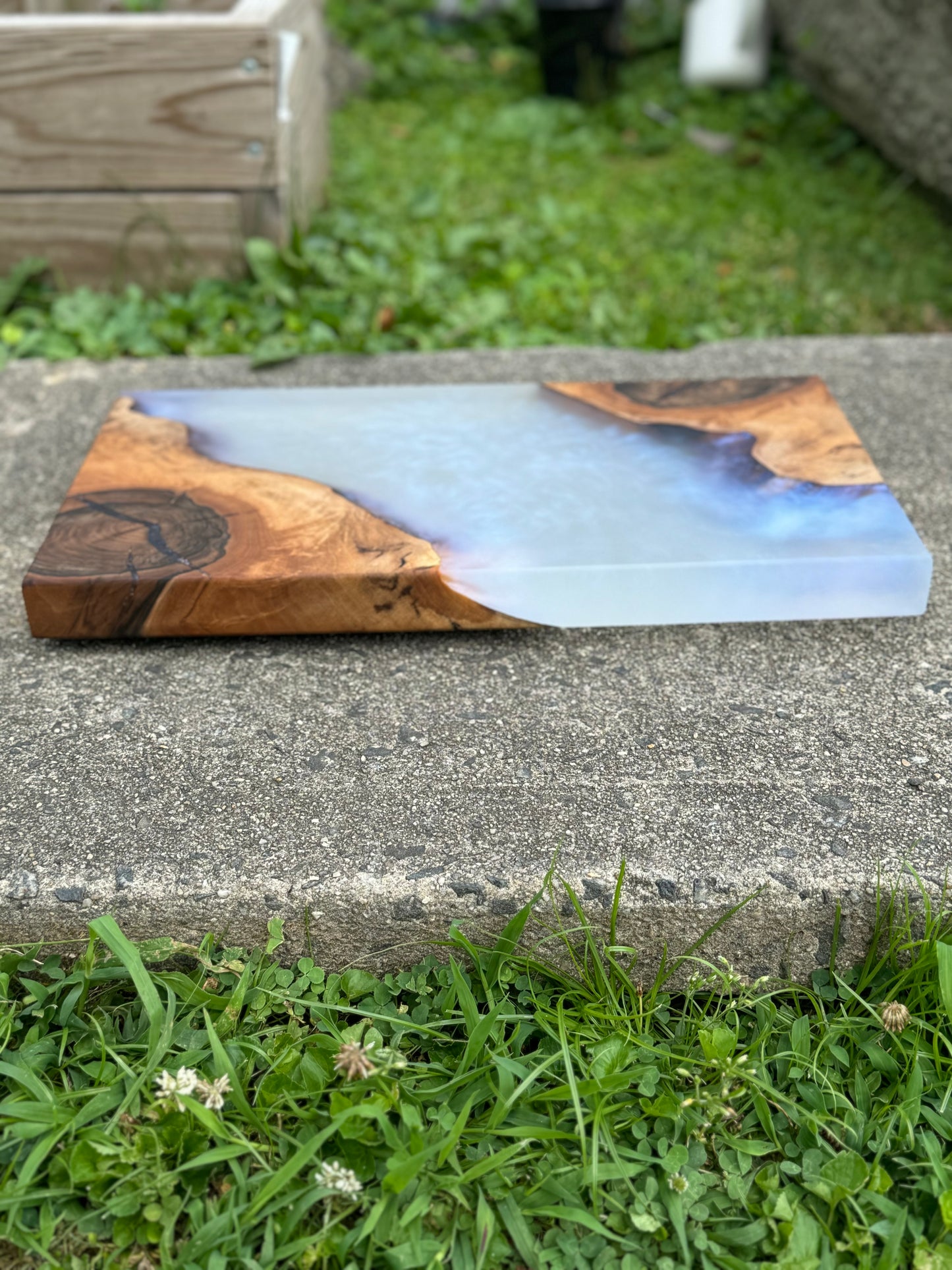 English Walnut & Epoxy Serving Tray